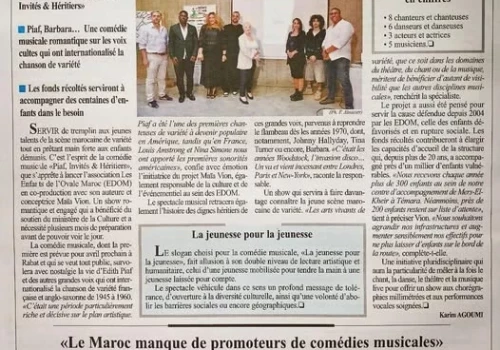 SUIVEZ AVEC NOUS LES RETOMBEES DE LA PRESSE SUITE A L'ANNONCE DE LA COMEDIE MUSICALE PIAF, INVITES ET HERITIERS